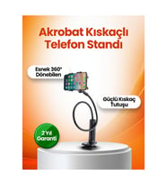 Esnek Gövdeli Mandallı Telefon Tutucu Ayarlanabilir Masa Standı