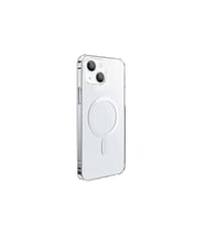iPhone 14 Plus M-safe Şarj Özellikli Kamera Çıkıntılı Silikon Kılıf (Renksiz)