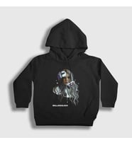 Presmono Unisex Çocuk Siyah Awake Billie Eilish Kapüşonlu Sweatshirt 153620tt