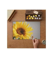 Büyük Ayçiçeği Tasarımı 240 parça Ahşap Puzzle Ahşap Kutuda MP00980