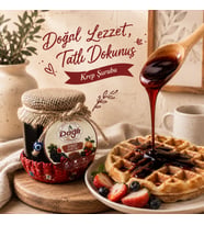 % 100 Elma/Üzüm Yerli Üretim Doğal Krep , Waffle ve Tatlı Şurubu 450 GR