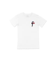 Captan America Cep Logo Tasarımlı Beyaz Tişört