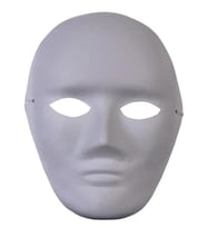 Boyanabilir Karton Maske Lastikli - 4 adet