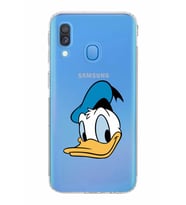 Samsung Galaxy A40  Kamera korumalı Tıpalı  Kapak Donald Duck Tasarımlı  Şeffaf Kılıf