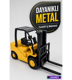 Diecast Metal Forklift Oyuncak Hareketli İş Makinesi Koleksiyon Model Araç C1797
