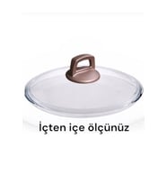 Zarif Rose Gold 26 cm Cam Kulp Tencere Seti