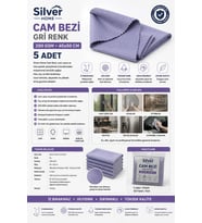 Silver Home Cam Bezi Gri Renk 200 GSM 40x50 cm 5 Adet