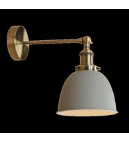 MYLİGHTS  RETRO RUSTİK  GRİ  BAŞLIKLI APLİK DUVAR LAMBASI  MAFSALI HAREKETLİ (Siyah)
