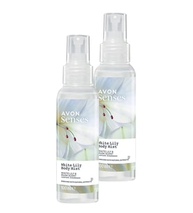 Avon Senses White Lily Beyaz Zambak Kokulu Vücut Spreyi 100 Ml. İkili Set (Renksiz)