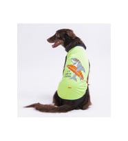 Pawstar Köpek T-Shirt Yeşil Shark Büyük 4XL Sırt55cm Göğüs72cm Boyun47cm