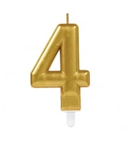 4 Rakam Mum Gold Renk