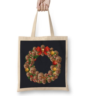 Jeremy Corbyn Labour Party Multiface Christmas Wreath Bez Çanta Uzun Saplı