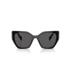 Prada Kadın Güneş Gözlüğü - Cat-eye Siyah Kemik Çerçeve Füme Cam UV400 0PR 19ZS