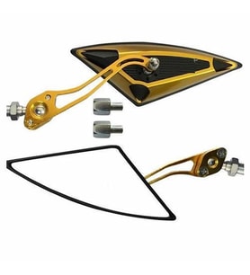 Üniversal Gold Siyah Üçgen Motosiklet Aynası