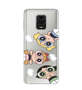 Xiaomi Redmi Note 9S - Redmi Note 9 PRO Uyumlu Powerpuff KIzlar Tasarımlı Şeffaf Telefon Kılıfı