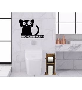BK Home Doğal Masif Ahşap Tuvalet Kağıtlığı ve Konsept Banyo Duvar Dekoru-4 (Beyaz)