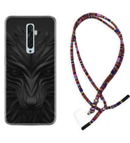 Oppo Reno 2Z 4 Lite 4 Pro 5 6 7 A31 Kılıf Boyun Asklı Rasta Silikon Black Fox 1325
