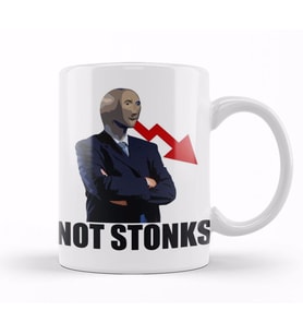Not Stonks Kupa Bardak Porselen