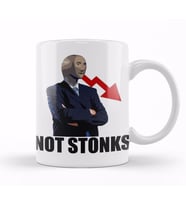 Not Stonks Kupa Bardak Porselen