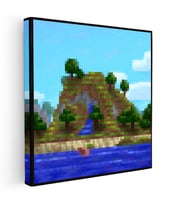 Kanvas Tablo Unpacked Piksel Minecraft Tablosu Ev Ofis Salon Duvar Dekoru