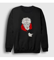 Presmono Unisex Siyah Yuji Itadori V2 Anime Jujutsu Kaisen Sweatshirt 316571tt