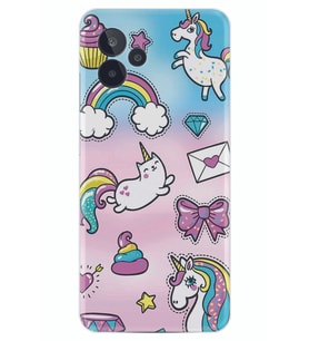 General Mobile GM 24 Pro Kılıf Silikon Desen Özel Seri Unicorn Mektup 1800