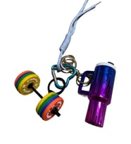 Fitness Dambıl Spor Termos Figürlü Anahtarlık Çanta