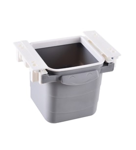 Mcg® Mini Masa Çöp Kovası Plastik Tezgah Altı Geri Çekilebilir Yapışkanlı Görünmez Bölme Pratik