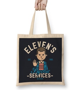 Stranger Things Elevens Psychic Services Bez Çanta Uzun Saplı