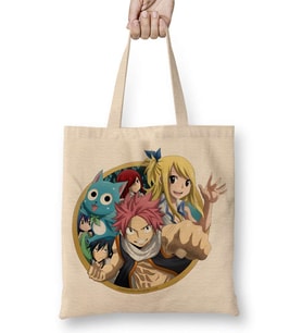 Fairy Tail Anime Erza Scarlet Happy Lisanna Straus Bez Çanta Uzun Saplı