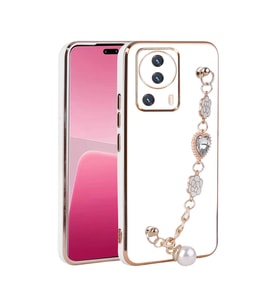 Xiaomi Mi 13 Lite Kılıf El Tutamaçlı Kamera Korumalı Zore Taka Silikon Kapak (Beyaz)
