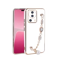 Xiaomi Mi 13 Lite Kılıf El Tutamaçlı Kamera Korumalı Zore Taka Silikon Kapak (Beyaz)