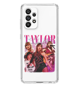 Samsung Galaxy A23 Uyumlu Taylor Swift Desenli Şeffaf Telefon Kılıfı