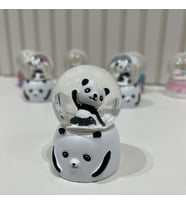 Panda Işıklı Mini Boy Kar Küresi Tky0388 (Siyah - Beyaz)