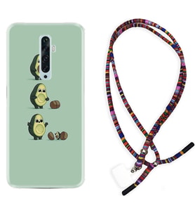 Oppo Reno 2Z 4 Lite 4 Pro 5 6 7 A31 Kılıf Boyun Asklı Rasta Silikon Avokadolar1352