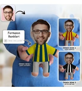 BK Gift Kişiye Özel Forma Rengini Belirle Fotoğraflı Taraftar Hediye Bebek Yastık