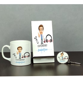 Odyometrist Üçlü Set (Kupa + Telefon Standı + Anahtarlık) 003