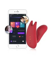 Fastieshop Çiftler İçin Telefon Kontrollü Giyilebilir Vibratör (Kırmızı)