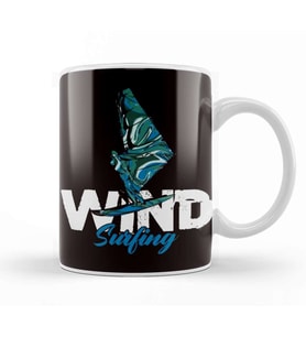 Windsurfing Windsurfer Sailboarding Water Sports Ocean Wave Kupa Bardak Porselen