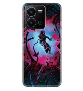 Vivo Y22 Kılıf Silikon Desen Özel Seri Astronot Attack 1702