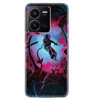 Vivo Y22 Kılıf Silikon Desen Özel Seri Astronot Attack 1702