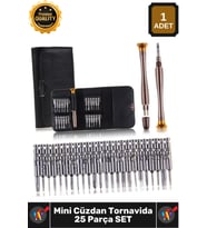 #Tornavida 25 Prç Hassas Tamir Profesyonel Telefon Saat Gözlük Elektronik Mini Cüzdan Tornavida Seti
