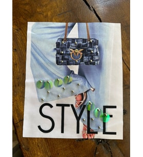 PUL BONCUK İŞLEME STYLE YAZILI ARMA DİKİŞ APLİKE 23X19 CM