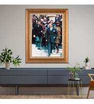 Altın Varaklı Paspartulu Çerçeveli Tablo rv584