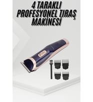 Tıraş Makinesi 4 Başlıklı Paslanmaz Çelik Bıçaklı Tüm Saç Tiplerine Uygun