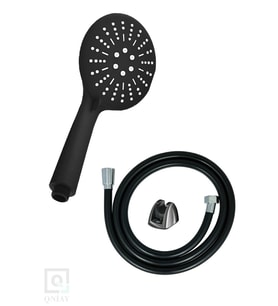 Siyah Papatya Duş Başlığı (siyah) Pvc Duş Hortumu Duş Takımı Duş Seti