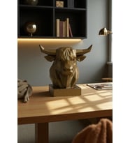 Dekoratif Büst Boğa Heykel Özel Tasarım 3d Hediye 12 x 16 Cm