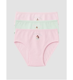 LCW Kids Pembe 3'lü Baskılı Kız Çocuk Külot