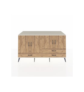 Kronos Konsol 5 Raflı 3 Çekmeceli 4 Kapaklı 176x59x99 Aytaşı-Çam