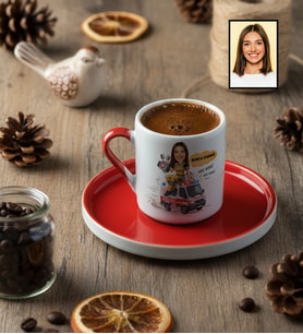 Kişiye Özel Karikatürlü Paramedik Türk Kahvesi Fincanı Tıp Bayramı Hediyesi
